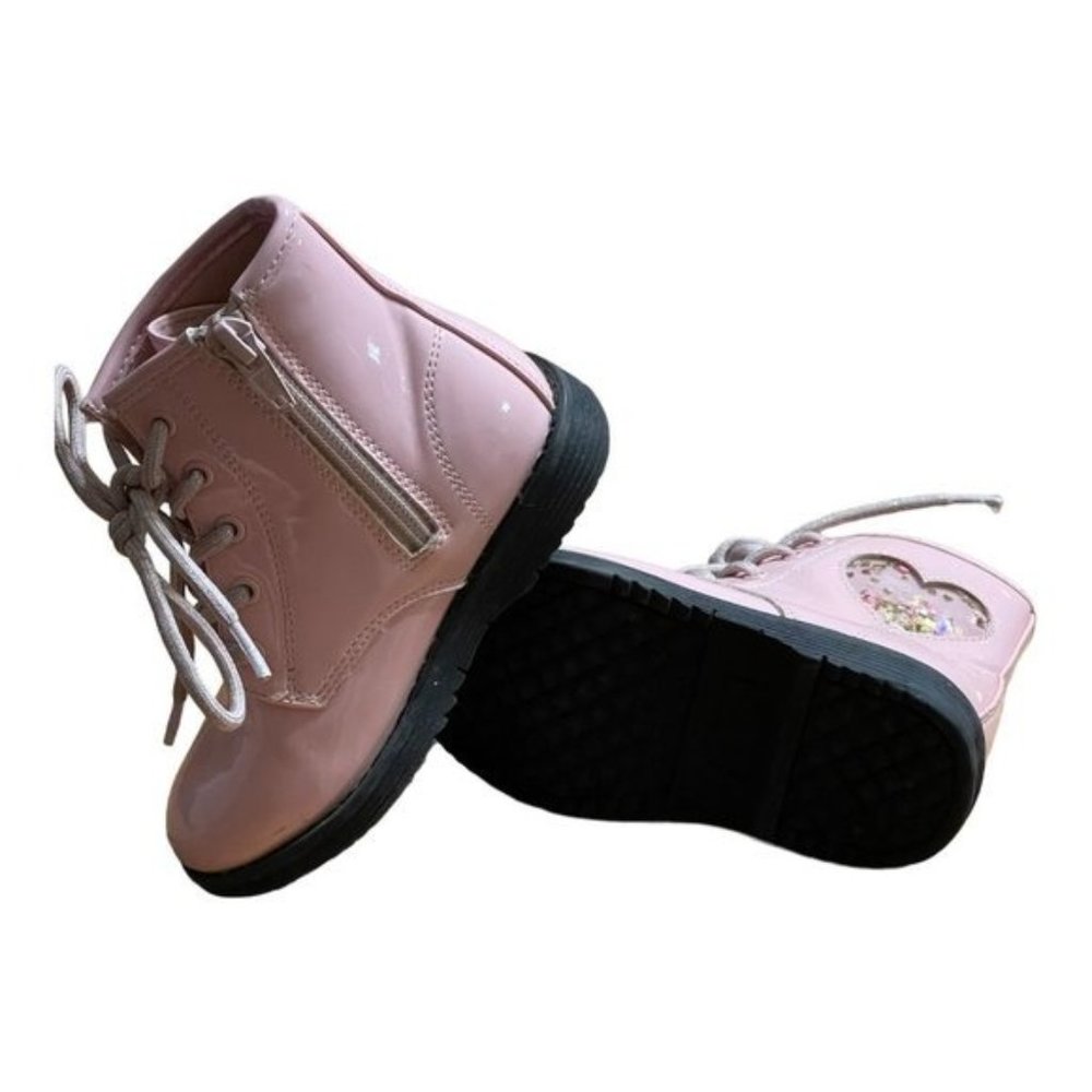 Place.Girls shoes combat pink boot‎  color size 8